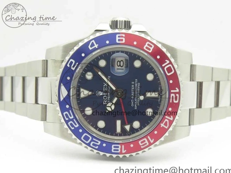MiroTime 0519 GMT Master II 116719 BLRO GMF 904L Steel Edition Blue Dial on Bracelet A Sporty 3385